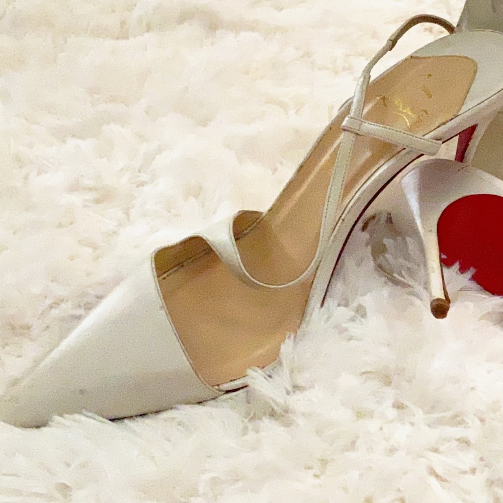 June 100 Leather Slingback Pumps